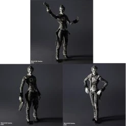 Batman Arkham Asylum 8 Inch Action Figure Play Arts Kai - The Joker (Black & White) SDCC 2012