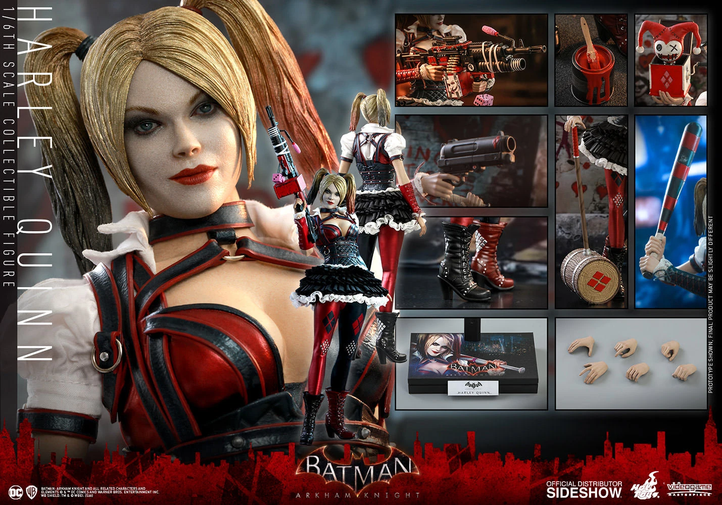 Batman Arkham Knight 11 Inch Action Figure 1/6 Scale Series - Harley Quinn Hot Toys 906232 4 Batman Arkham Knight 11 Inch Action Figure 1/6 Scale Series - Harley Quinn Hot Toys 906232 - Image 2