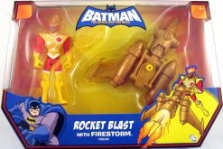 Batman The Brave And The Bold 5 Inch Action Figure Vehicle Series - Rocket Blast With Firestorm (Sub-Standard Packaging)