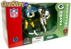 BRETT FAVRE Vs BRIAN URLACHER Deluxe NFL 2 Figure Pack McFarlane Sportspicks (Sub-Standard Packaging)