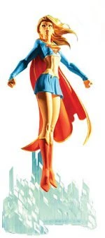 DC Collectible 6 Inch Statue Figure Superman - Supergirl By Michael Turner (Previously Opened And Displayed)