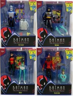 DC Direct Batman The Animated Series 6 Inch Action Figure Wave 1 - Set Of 4 (Batman - Robin - Scarecrow - Freeze)