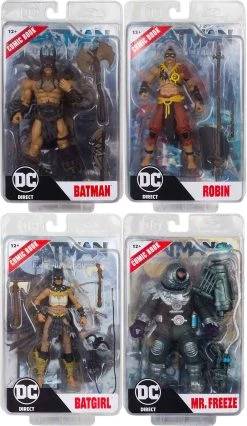 DC Direct Comic 7 Inch Action Figure Batman Wave 4 - Set Of 4 (Batman - Robin - Batgirl - Freeze)