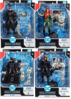DC Multiverse Batman & Robin 7 Inch Action Figure BAF Mr. Freeze - Set Of 4