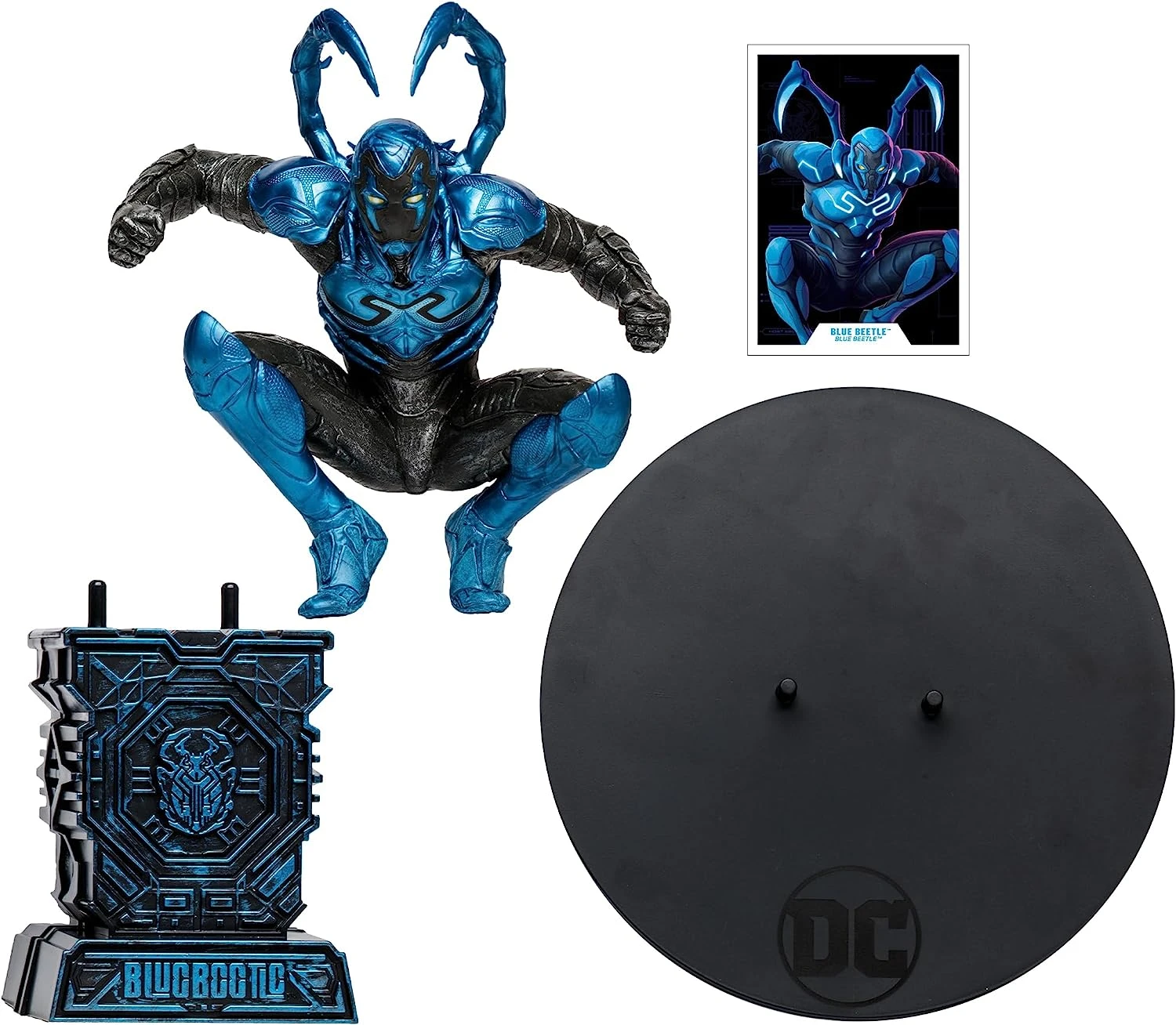 DC Multiverse Blue Beetle 12 Inch Statue Figure - Blue Beetle 4 DC Multiverse Blue Beetle 12 Inch Statue Figure - Blue Beetle - Image 2