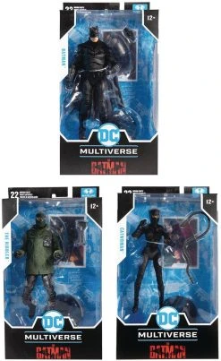 DC Multiverse Movie 7 Inch Action Figure The Batman Wave 1 - Set Of 3 (Batman - Riddler - Catwoman)