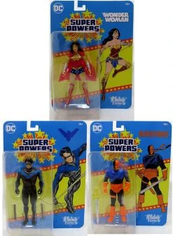 DC Super Powers 4 Inch Action Figure Wave 3 - Set Of 3 (Deathstroke - Nightwing - Wonder Woman)