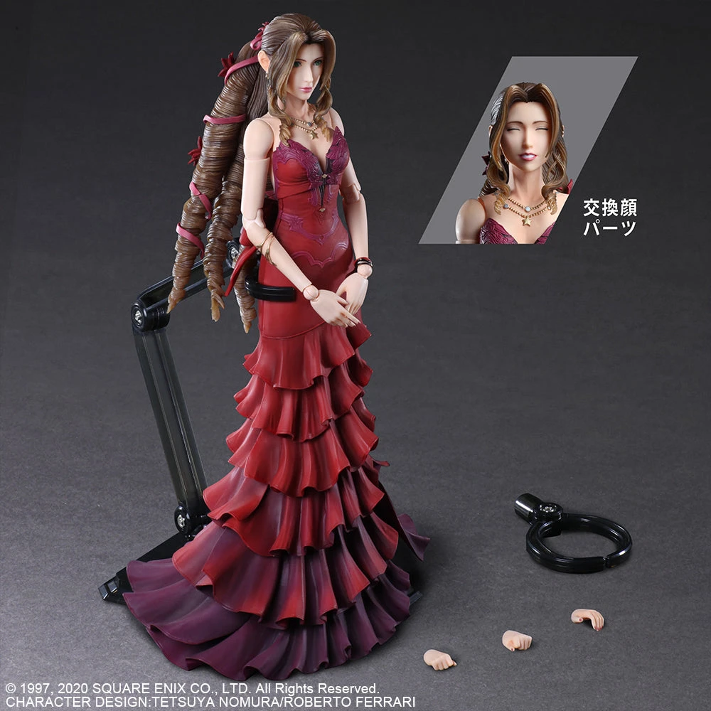 Final Fantasy FFVII Ramake 8 Inch Action Figure Play Arts Kai - Aerith Gainsborough Red Dress 4 Final Fantasy FFVII Ramake 8 Inch Action Figure Play Arts Kai - Aerith Gainsborough Red Dress - Image 2