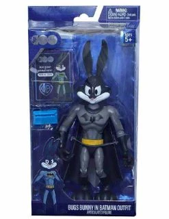 Looney Tunes X DC 7 Inch Action Figure WB 100 - Bugs Bunny In Batman Outfit