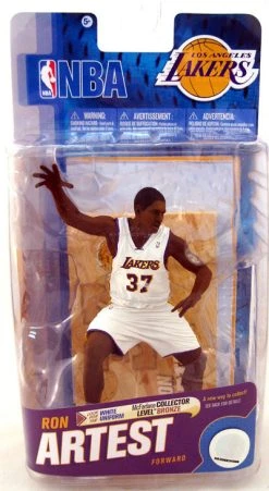 NBA Basketball 6 Inch Action Figure Series 18 - Ron Artest White Jersey Bronze Level Variant Limit To 2000 Pieces