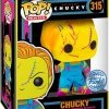 Pop Movies Bride Of Chucky 3.75 Inch Action Figure Exclusive - Black Light Chucky #315 -Model Toy Discount Store pop movies bride of chucky exclusive black light chucky 315 889698649070