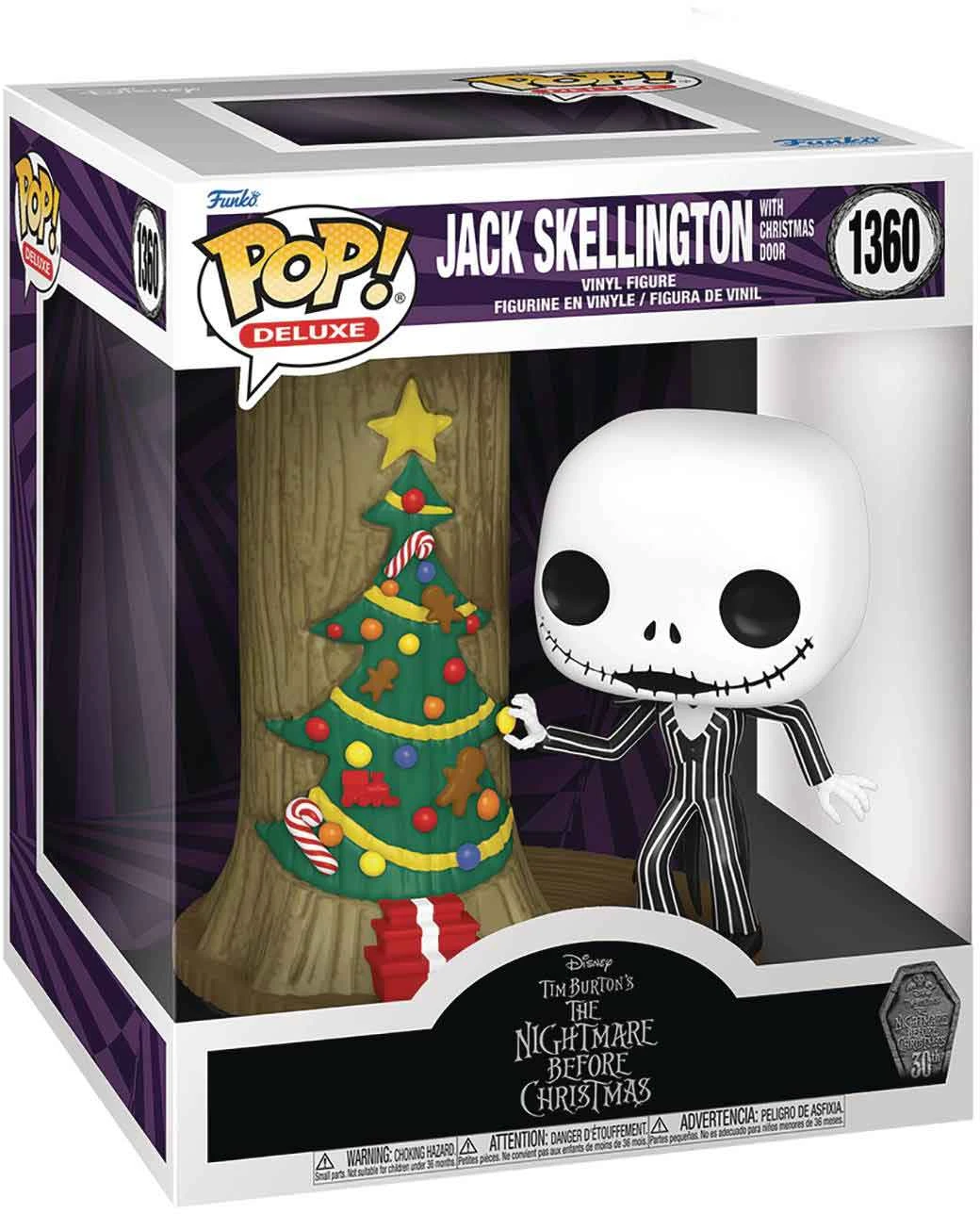 Pop Movies The Nightmare Before Christmas 3.75 Inch Action Figure Deluxe - Jack Skellington With Christmas Door #1360 3 Pop Movies The Nightmare Before Christmas 3.75 Inch Action Figure Deluxe - Jack Skellington With Christmas Door #1360