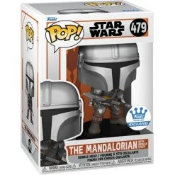 Pop Star Wars The Mandalorian 3.75 Inch Action Figure Exclusive - The Mandalorian With Beskar Staff #479
