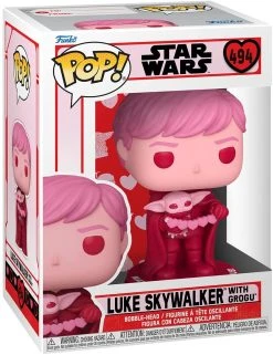 Pop Star Wars 3.75 Inch Action Figure - Valentine Luke Skywalker With Grogu #494