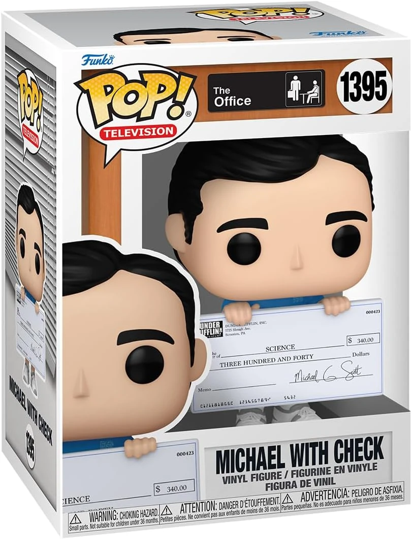 Pop Television The Office 3.75 Inch Action Figure - Michael With Check #1395 3 Pop Television The Office 3.75 Inch Action Figure - Michael With Check #1395