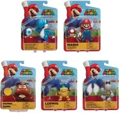 Super Mario World Of Nintendo 4 Inch Action Figure Wave 27 - Set Of 5