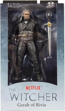 The Witcher Netflix 7 Inch Action Figure Wave 1 - Geralt Of Rivia With Cloth Cape